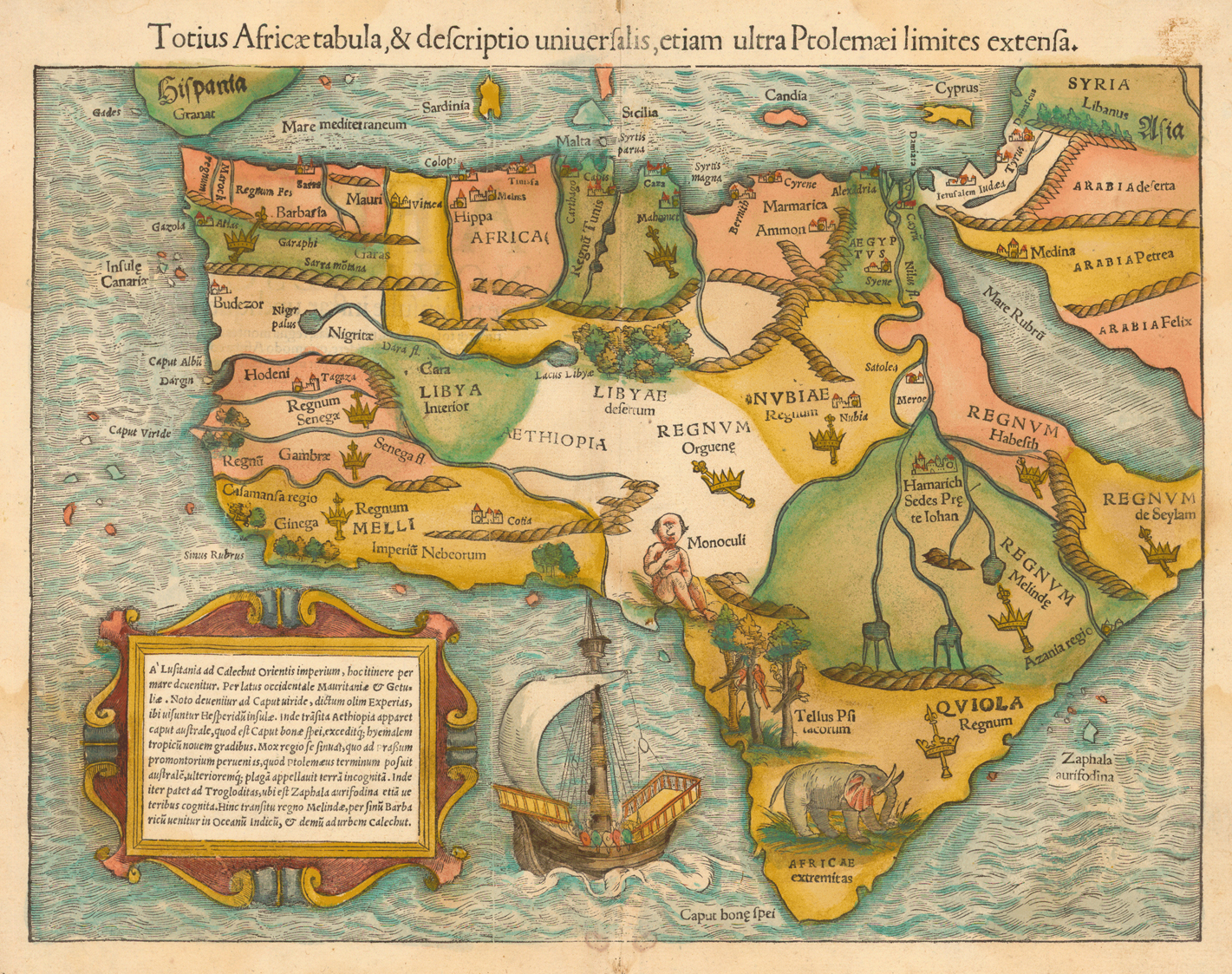 Munster Map of Africa 1554