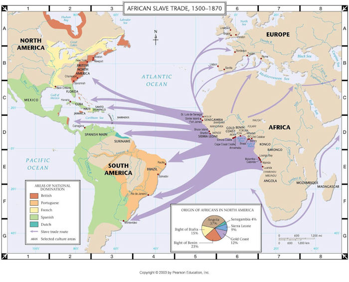 TransAtlantic Slave Trade Route 1500 - 1870