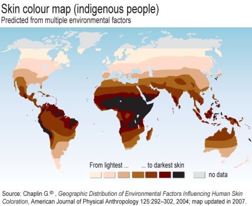 Skin Colour Map Indigenous People
